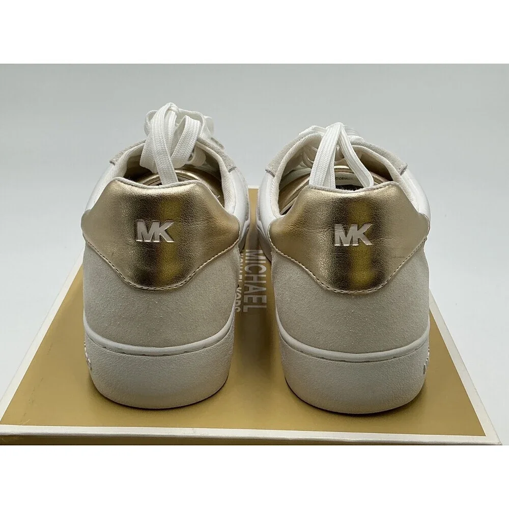 Michael Kors Scotty Lace Up 43S4SCFS1L Women's US 11 White Leather Shoes ebay121